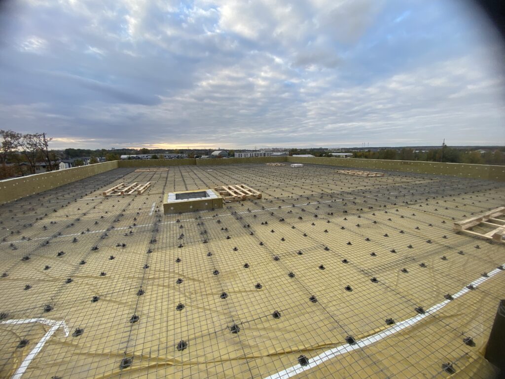 Армування стяжки на покрівлі